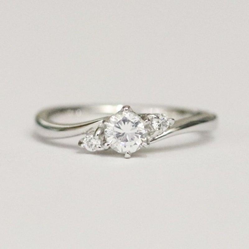 ダイヤモンド婚約指輪枠erk0496ct030pt正面