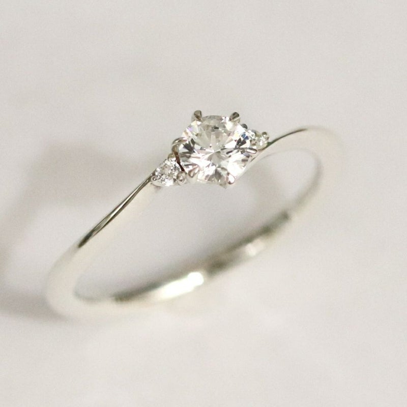 ダイヤモンド婚約指輪枠erk1205ct030pt斜め