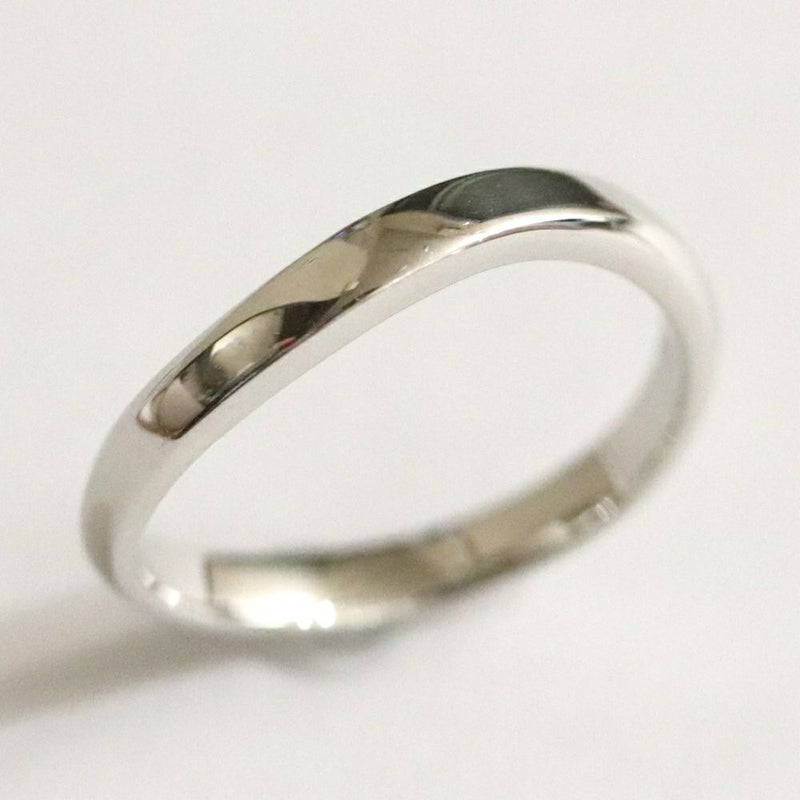 結婚指輪S字(ウェ－ブ)ラインｍｒｓ057ｐｔｓ056ｐｔメンズ斜め